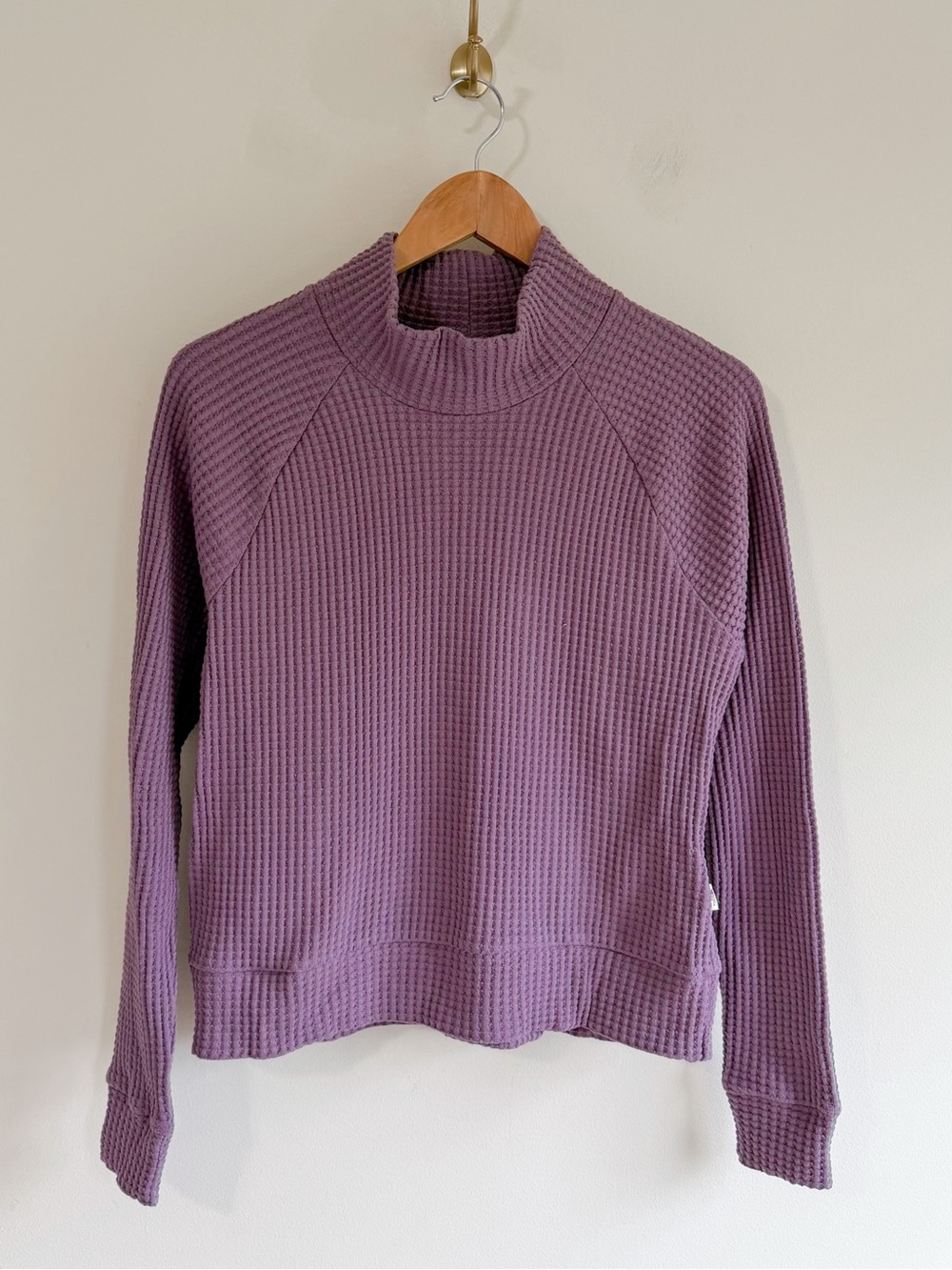 North Face Waffle Mock Neck Pullover